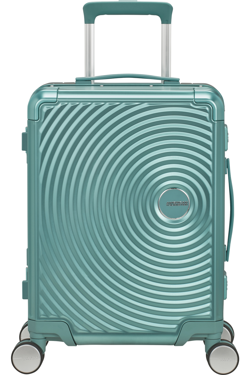 American Tourister Soundbox Alu 55cm türkis Kabinenkoffer