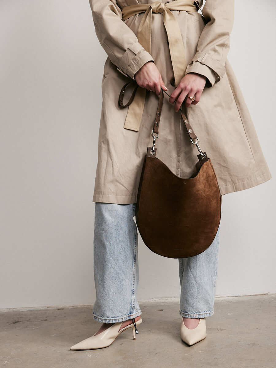 Valentini Marta Leder-Umhängetasche, braun