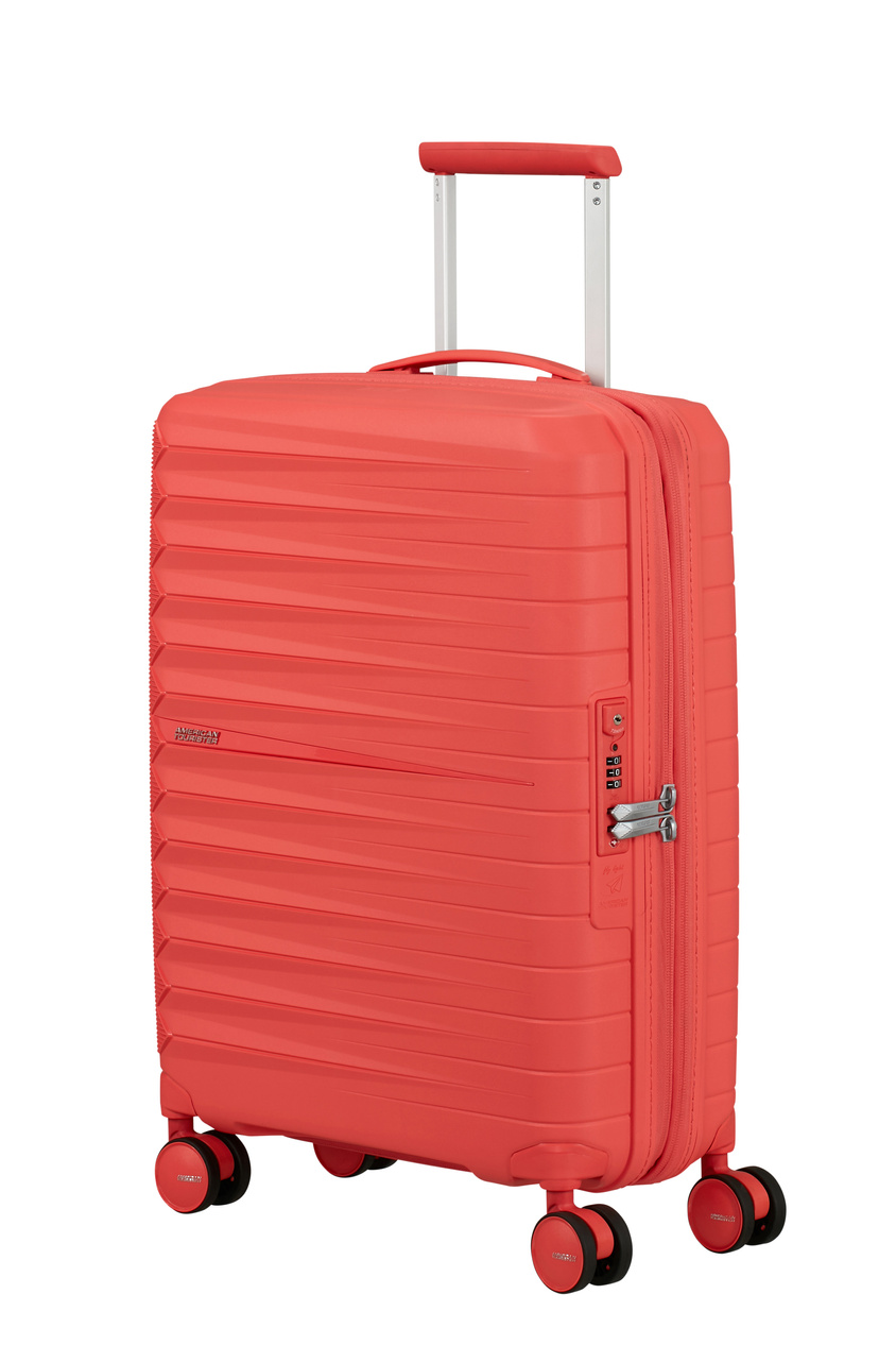 American Tourister Fastforward 55cm Kabinenkoffer, erweitert, rosa
