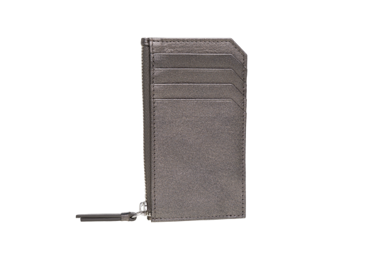 Valentini Metallic 101 silbernes Karten- und Dokumentenetui