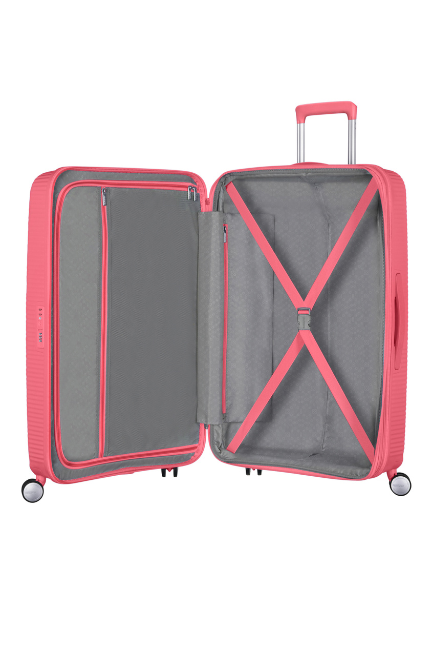 Walizka American Tourister Soundbox 67cm powiększana różowa