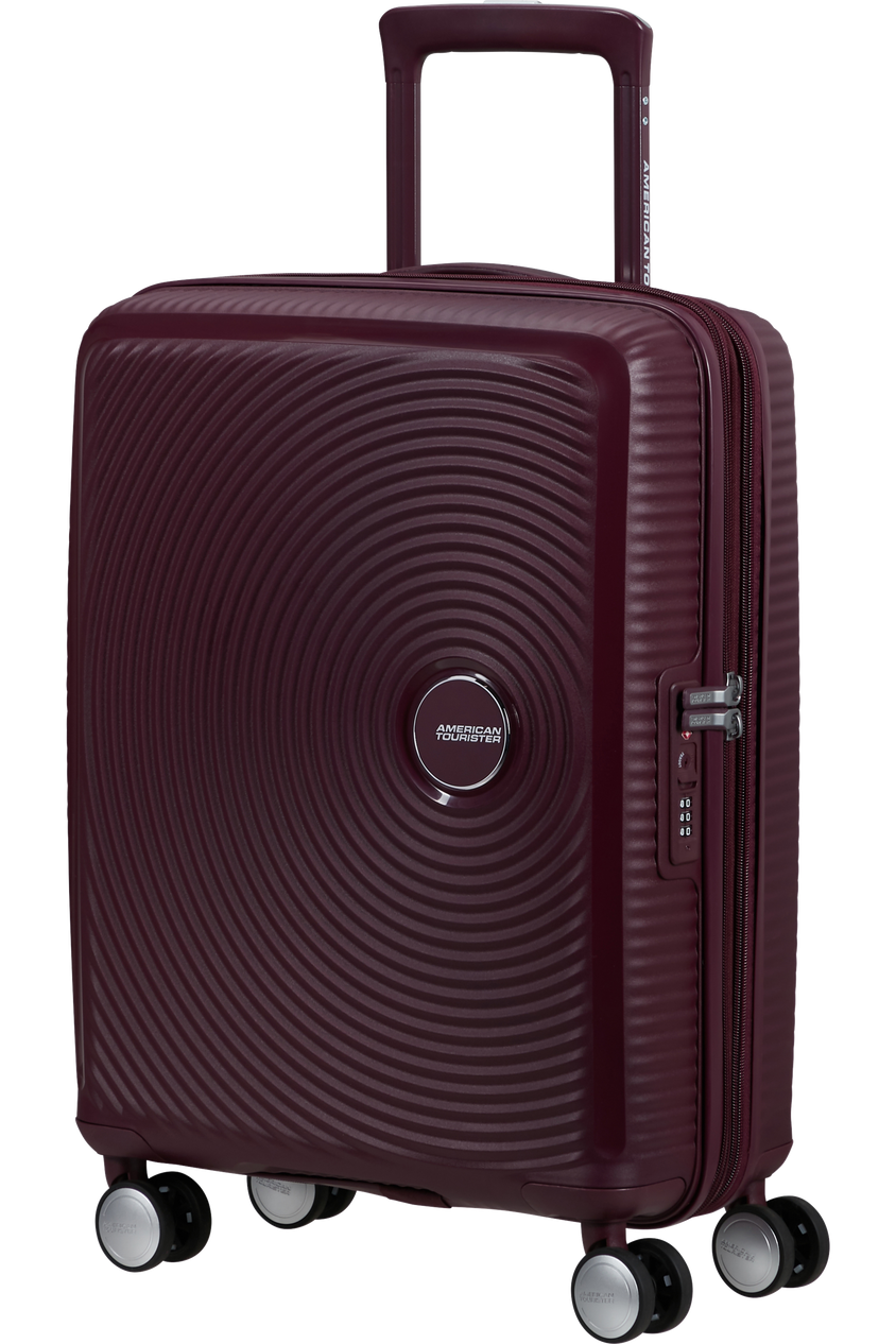 Walizka kabinowa American Tourister Soundbox 55 cm powiększana wiśniowa