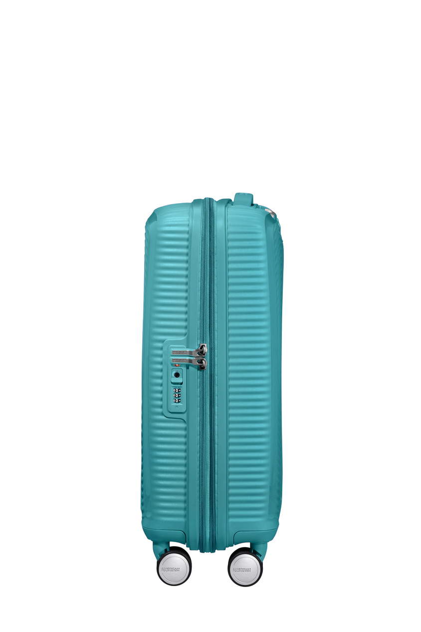 Walizka kabinowa American Tourister Soundbox 55cm powiększana niebieska