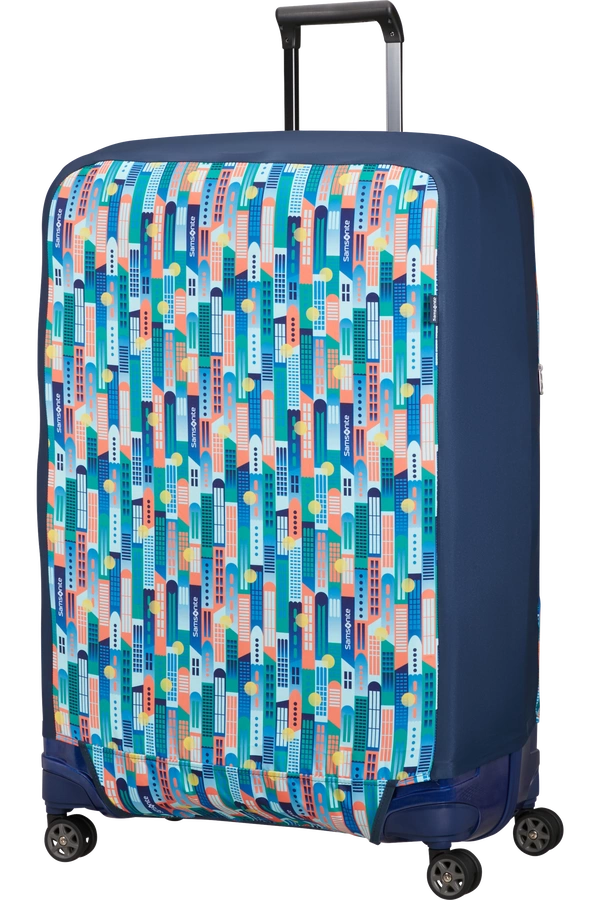 Pokrowiec na walizkę Samsonite XL miejski print