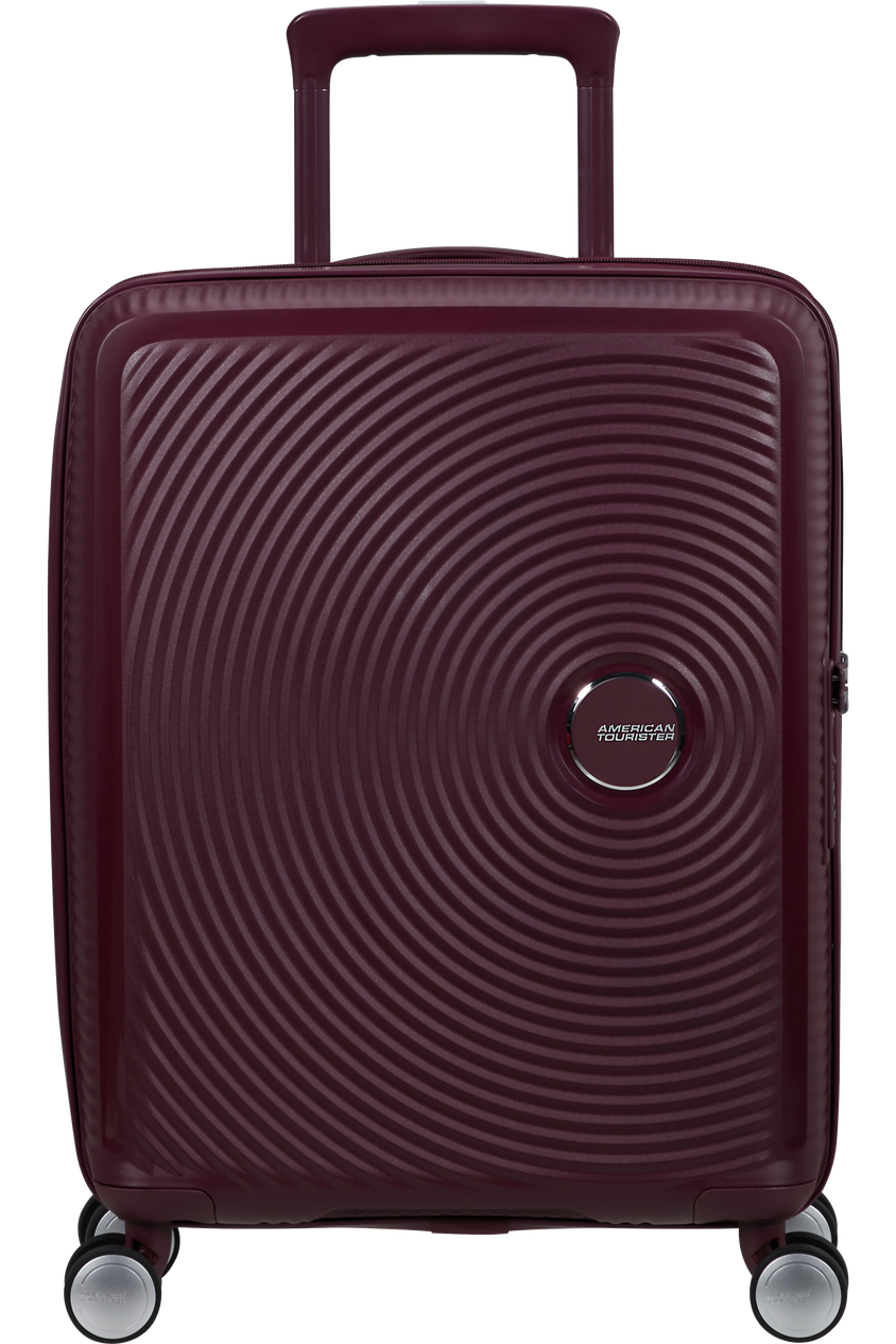 Walizka kabinowa American Tourister Soundbox 55 cm powiększana wiśniowa