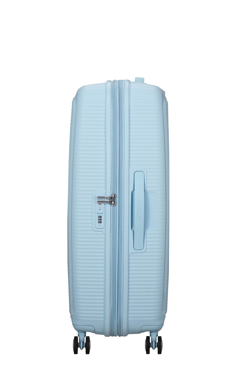 Walizka American Tourister Soundbox 77cm powiększana niebieska jasna