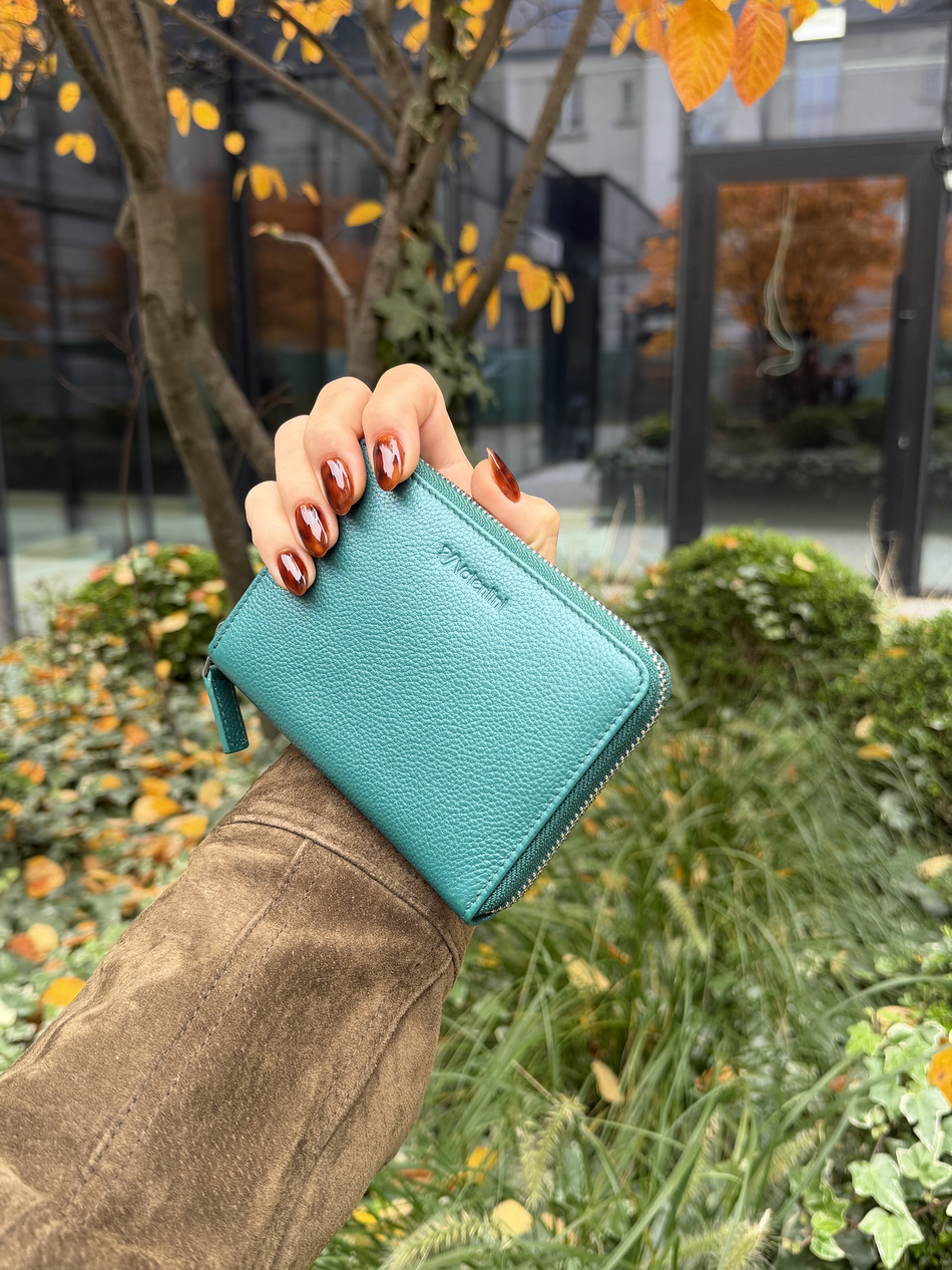 Valentini Damengeldbörse Metallic 410 grün