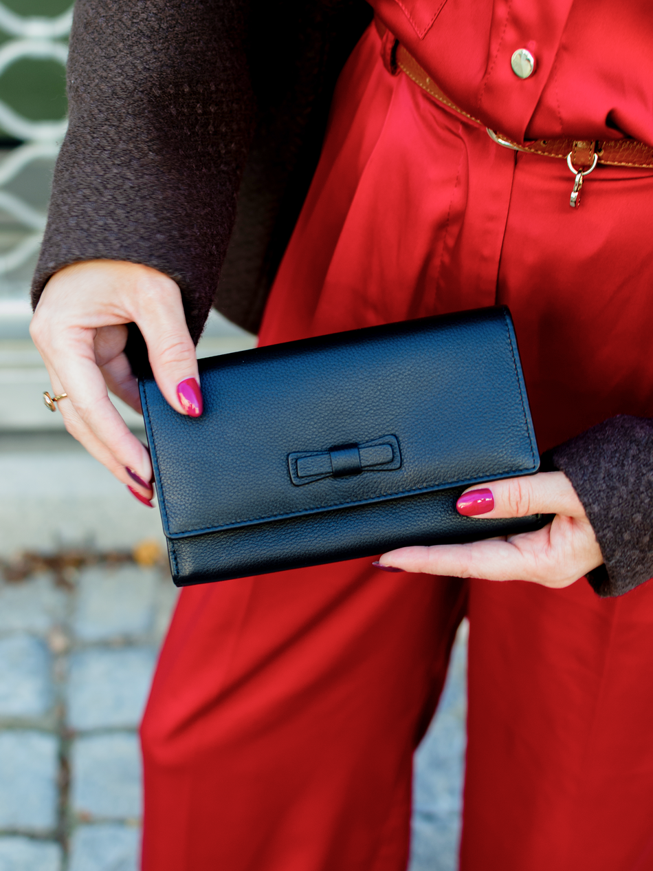 Valentini Damengeldbörse Metallic P62 blau