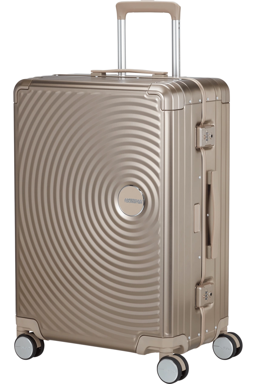 Walizka American Tourister Soundbox Alu 68cm brązowa