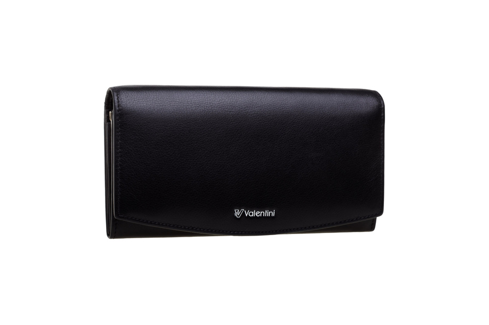 Valentini Metal Sticker Damenbrieftasche 273 schwarz