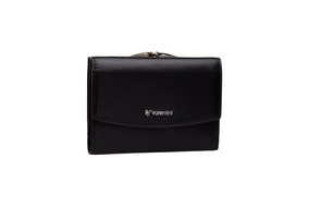 Valentini Metal Sticker Damenbrieftasche 455 schwarz