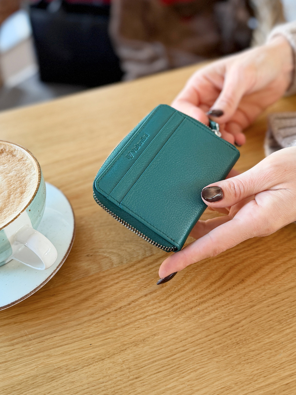 Valentini Damengeldbörse Metallic 127 grün