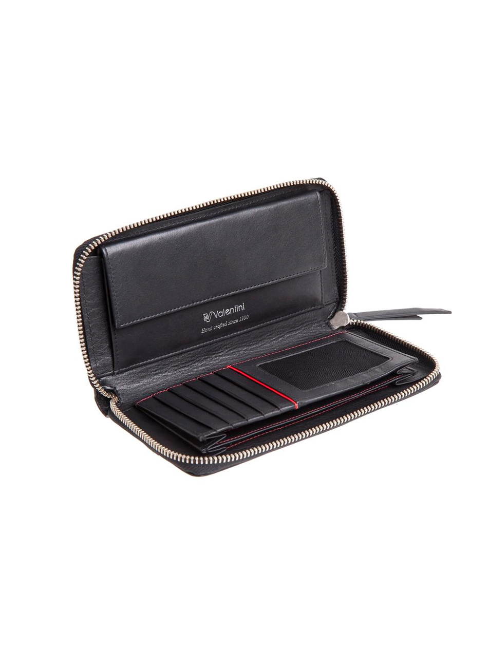 Portfel damski Valentini Black & Red Diamond  866 czarny