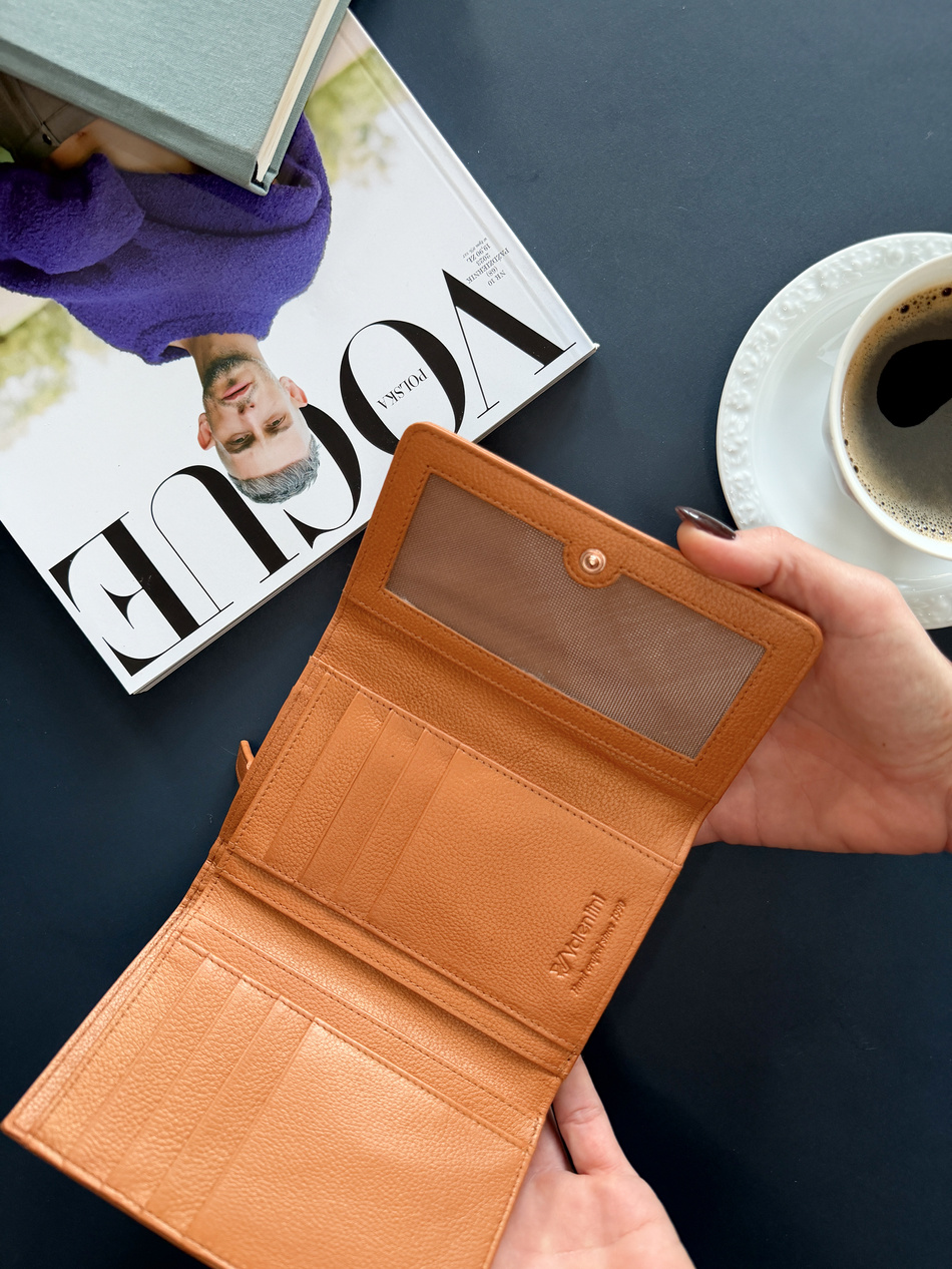 Valentini Damengeldbörse Metallic P62 Kupfer