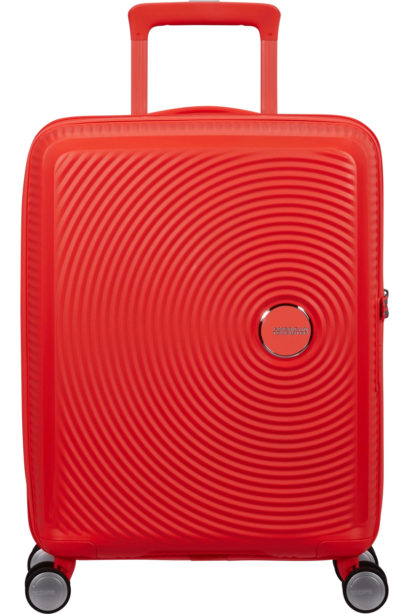Walizka kabinowa American Tourister Soundbox 55 cm powiększana pomarańczowa