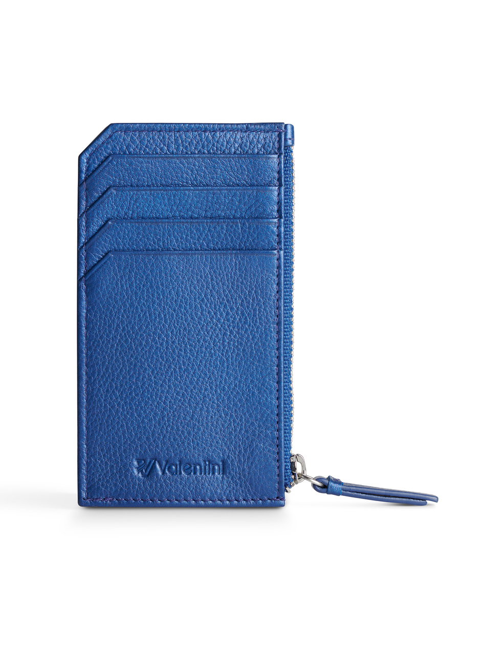 Etui na karty i dokumenty Valentini Metallic 101 niebieskie