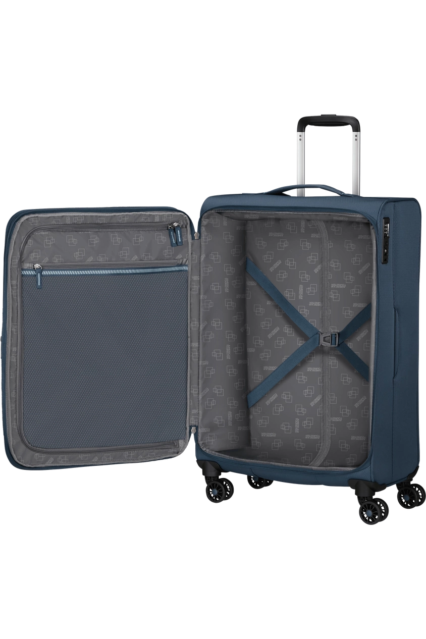 American Tourister Aerospin Koffer 69 cm ausziehbar Marineblau