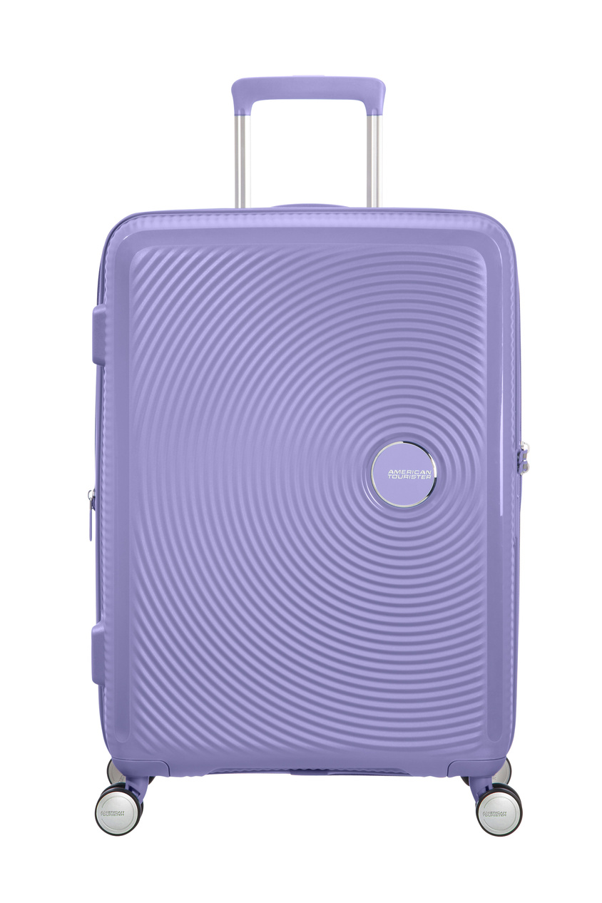 Walizka American Tourister Soundbox 67cm powiększana fioletowa