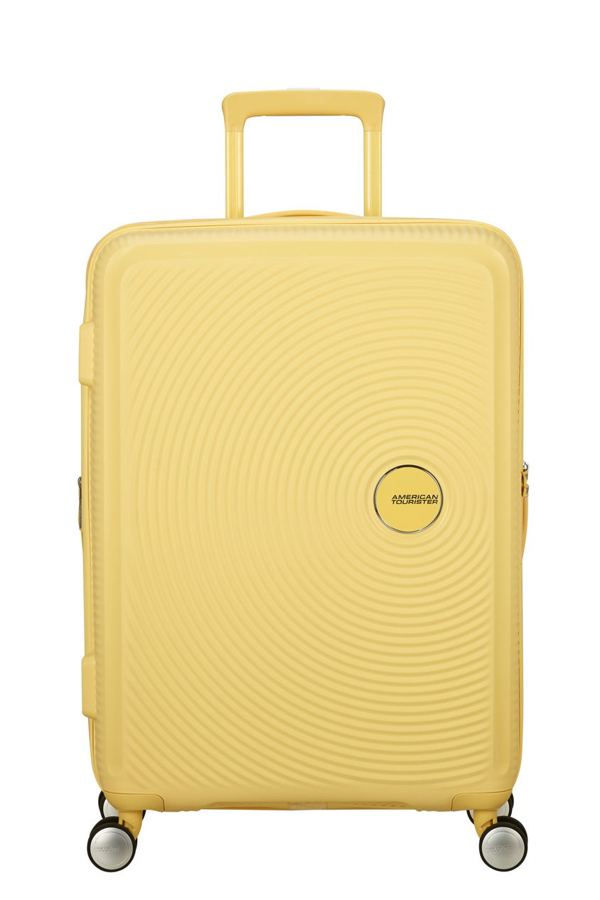 Walizka American Tourister Soundbox 67cm powiększana żółta jasna