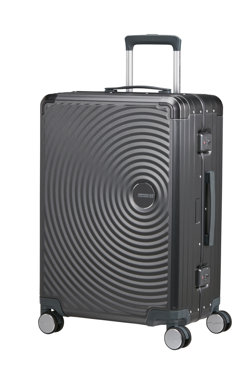Walizka American Tourister Soundbox Alu 68cm antracytowa