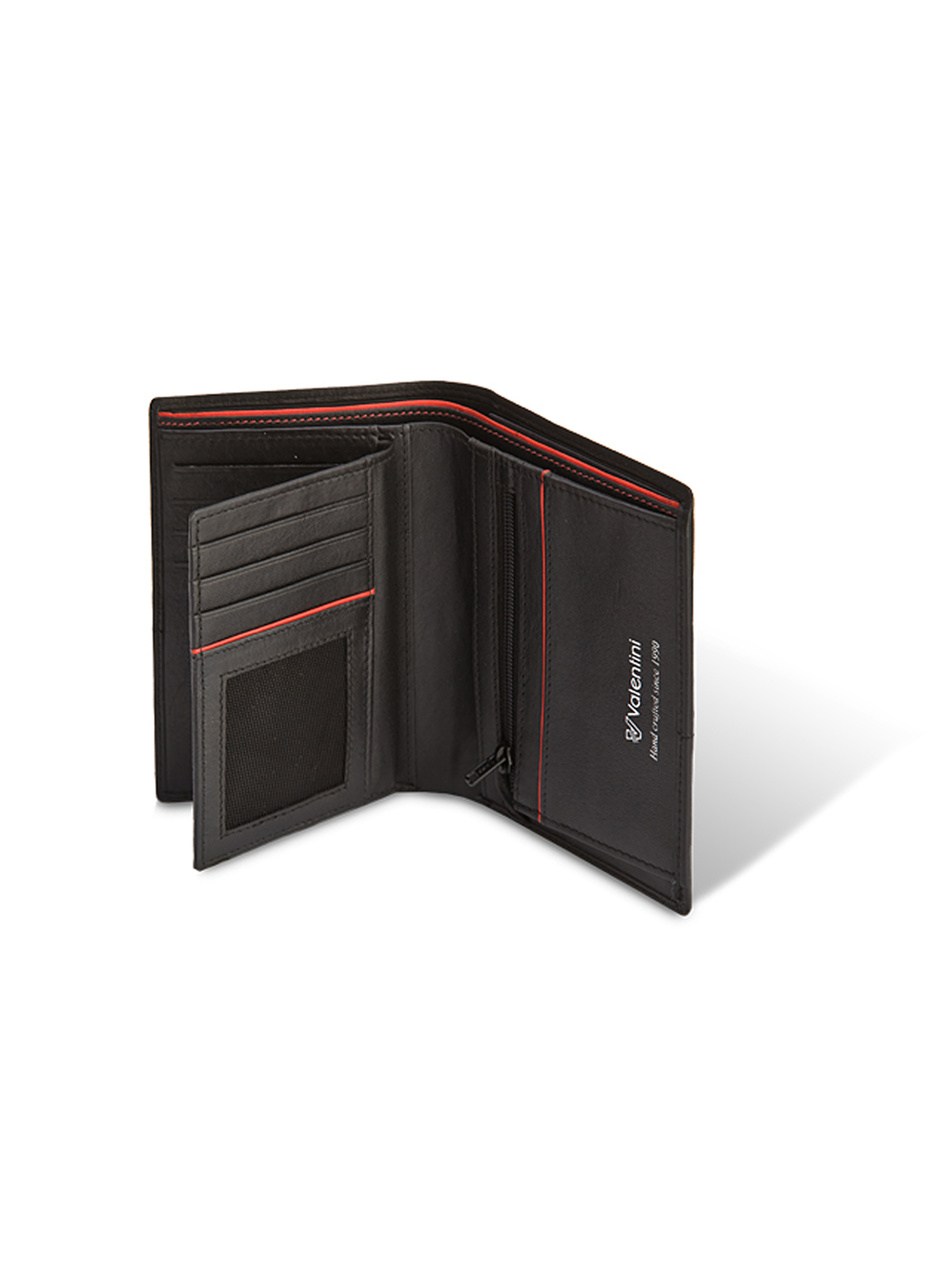 Valentini Black & Red Diamond 265 schwarzes Portemonnaie für Herren