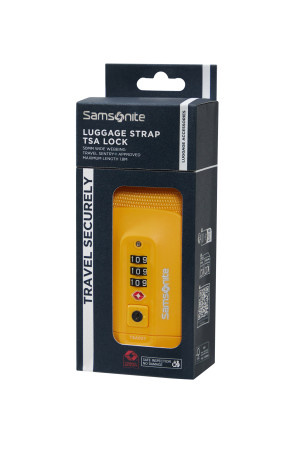 Pas bagażowy z zamkiem TSA Samsonite żółty