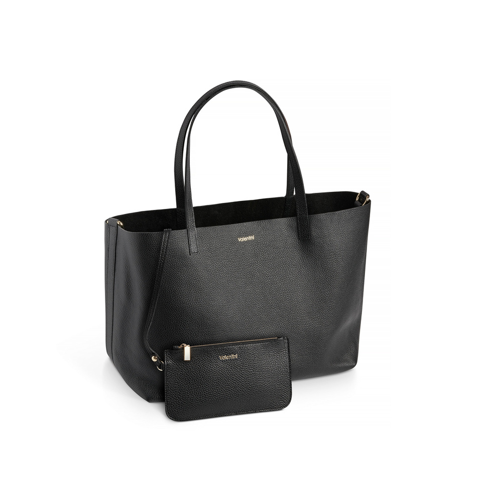 Valentini Paola Leder Shopper 2553 schwarz