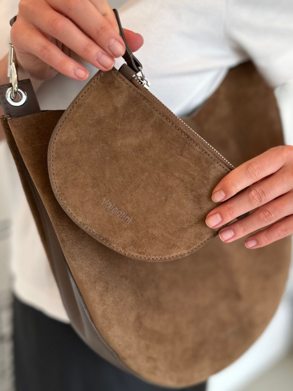 Valentini Marta Leder-Umhängetasche, braun