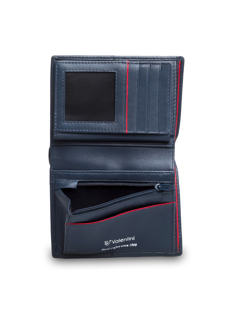 Valentini Black & Red Diamond 265 Herrengeldbörse in marineblau
