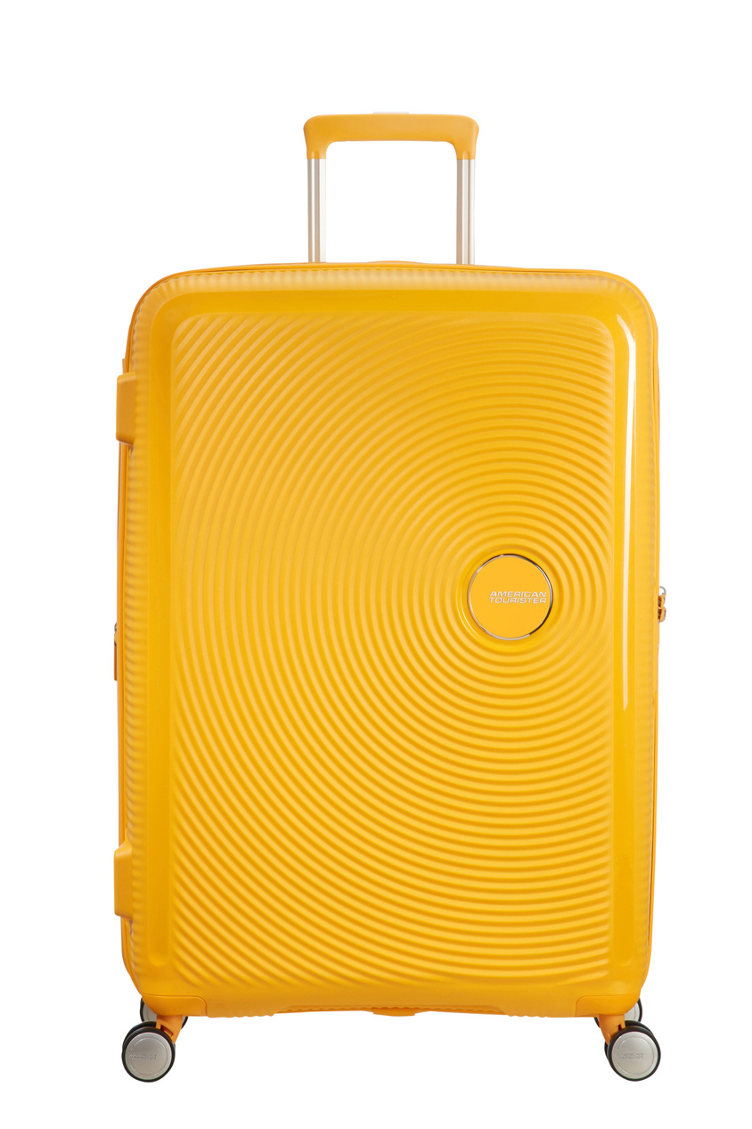 Walizka American Tourister Soundbox 77cm powiększana żółta