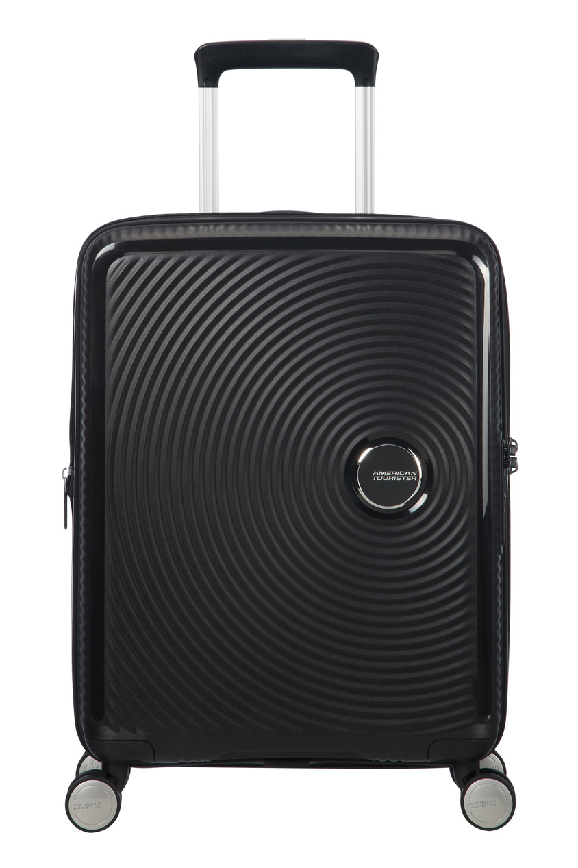 Walizka kabinowa American Tourister Soundbox 55 cm powiększana czarna