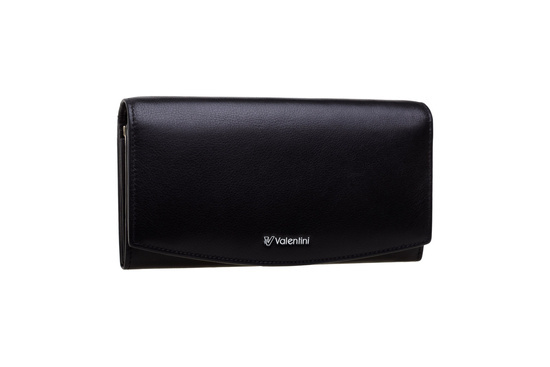 Valentini Metal Sticker Damenbrieftasche 273 schwarz