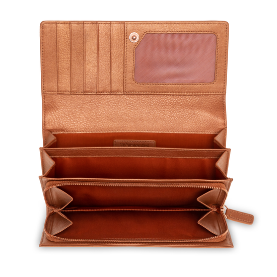 Valentini Damengeldbörse Metallic 277 Kupfer