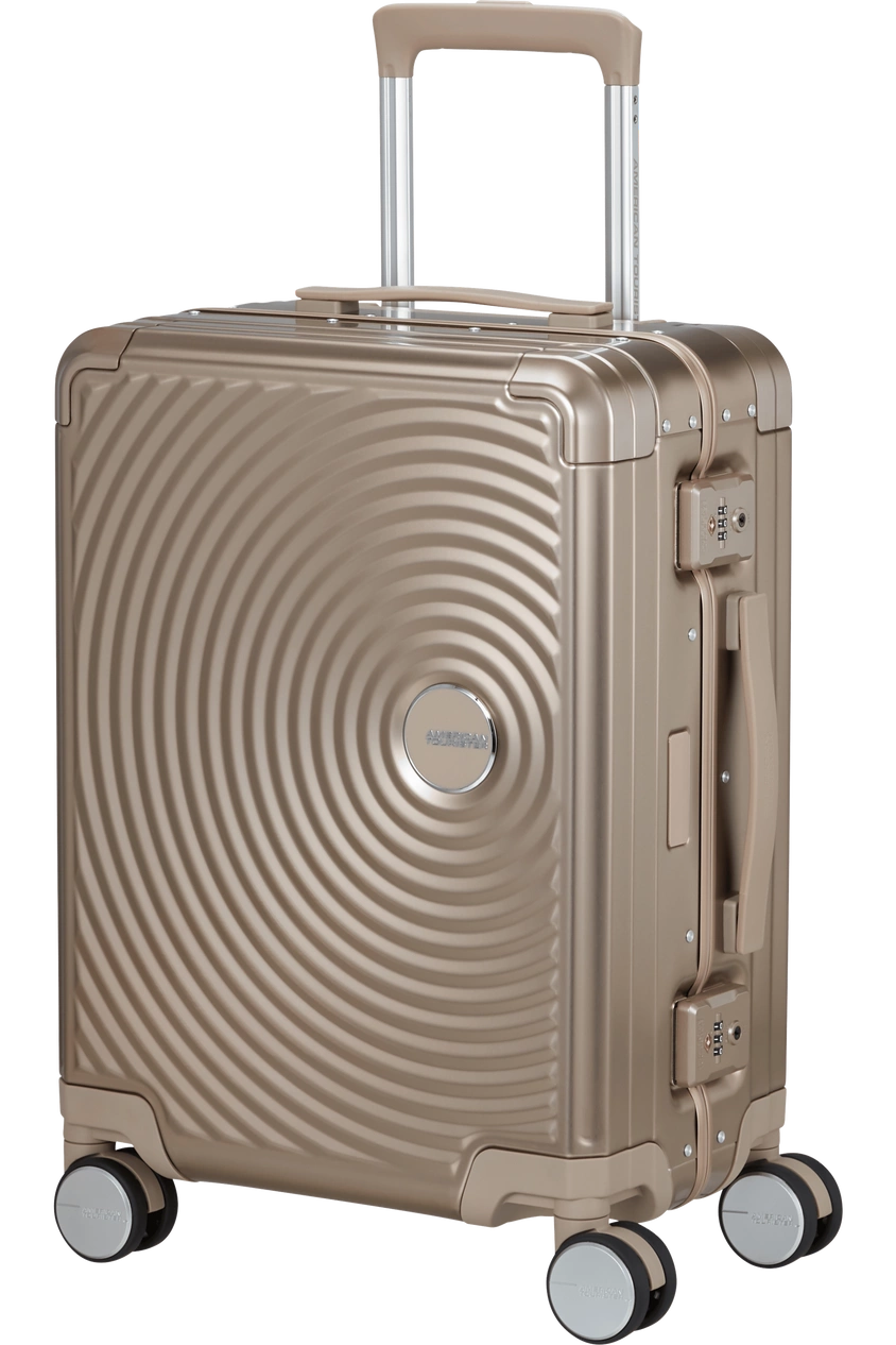 American Tourister Soundbox Alu Kabinenkoffer 55cm Braun