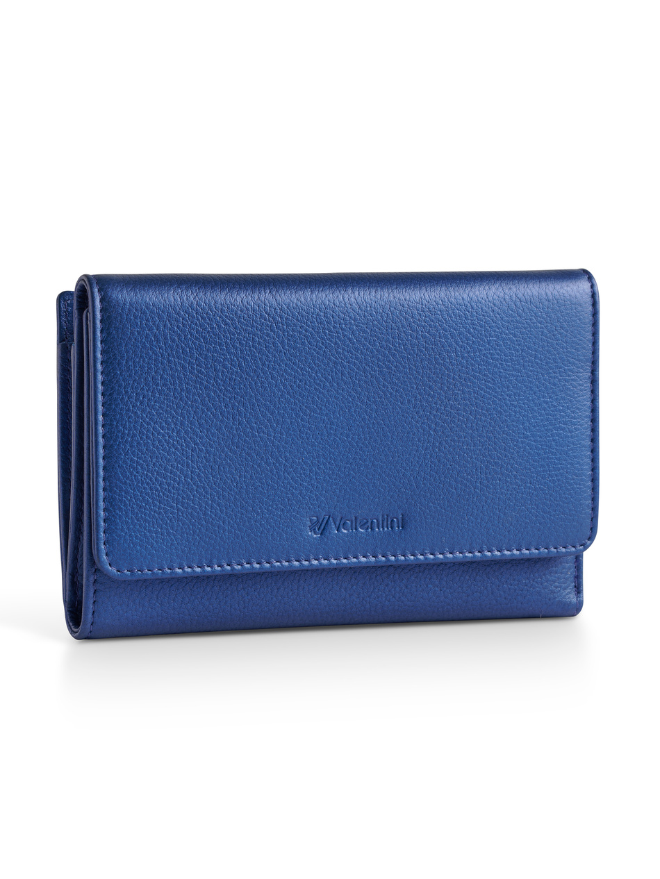 Valentini Damengeldbörse Metallic P62 blau