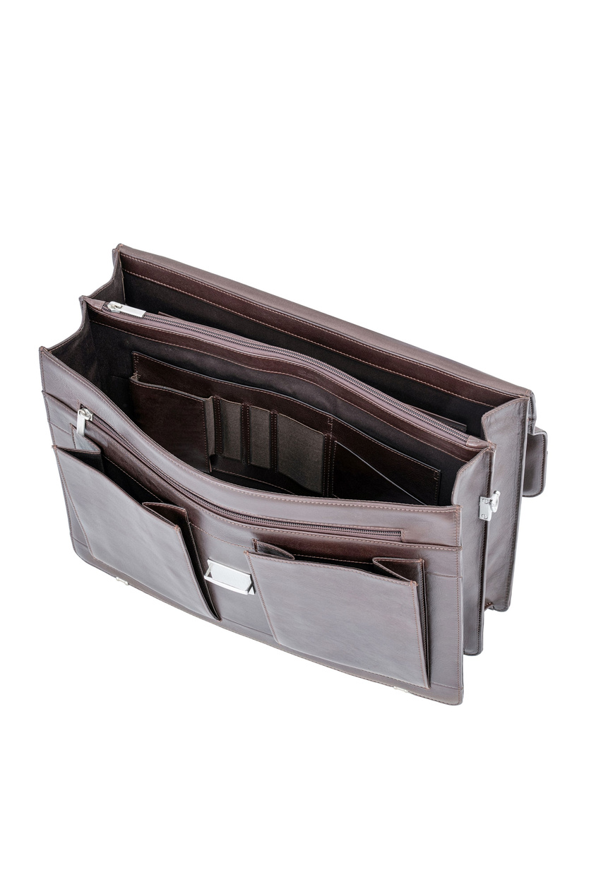 Valentini Ambassador 606 Aktentasche aus braunem Leder