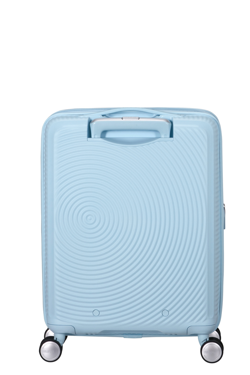 Walizka kabinowa American Tourister Soundbox 55cm powiększana niebieska jasna