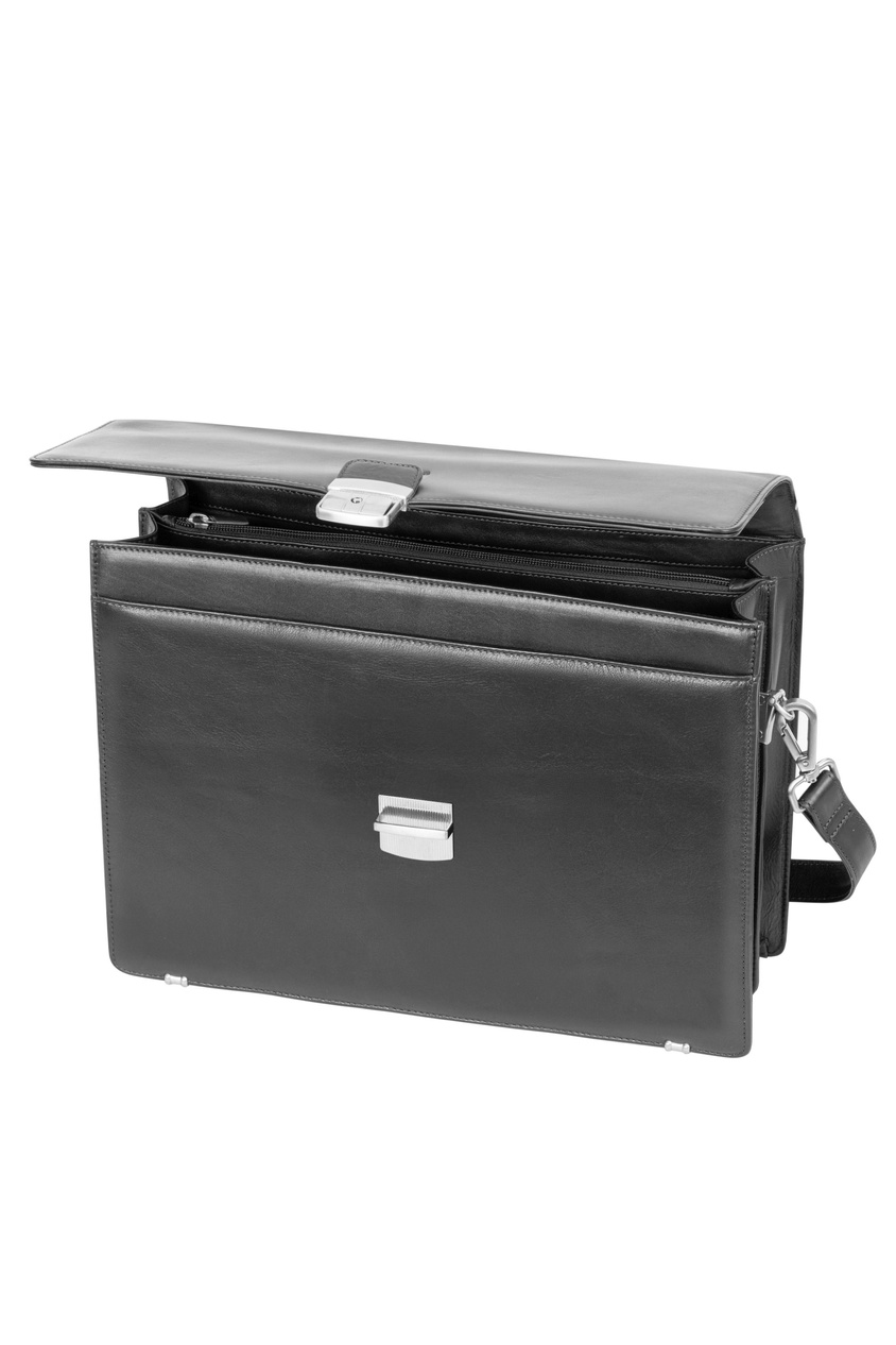 Valentini Ambassador 613 Aktentasche aus Leder, schwarz