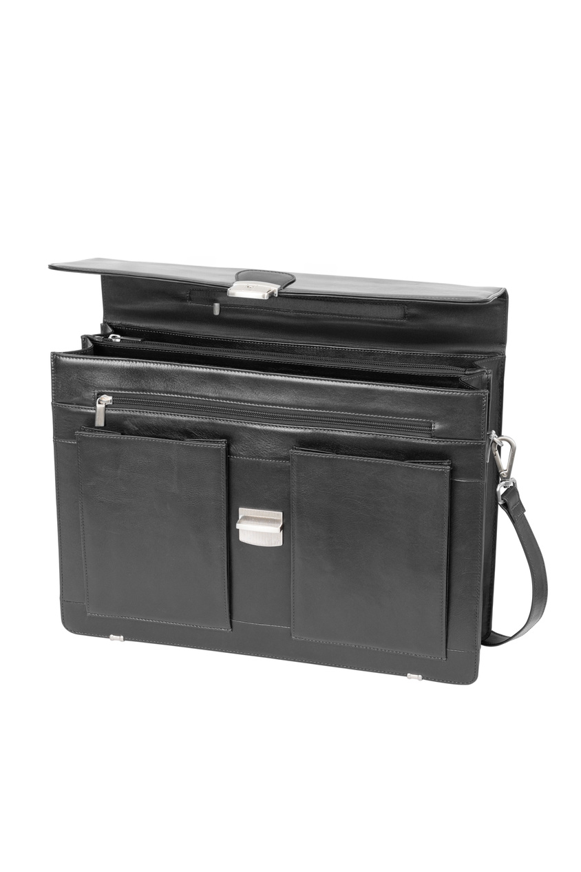 Valentini Ambassador 606 Aktentasche aus Leder, schwarz