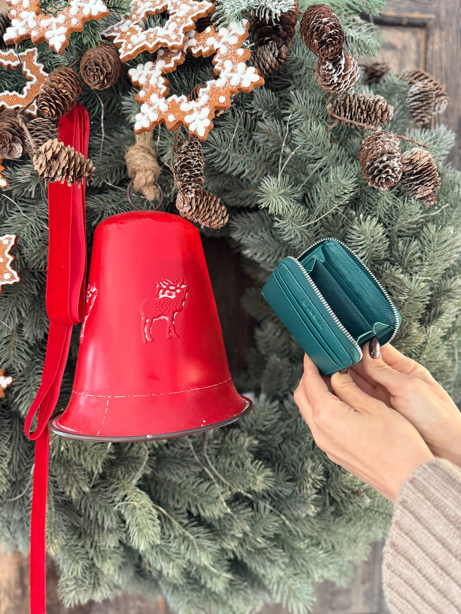 Valentini Damengeldbörse Metallic 127 grün