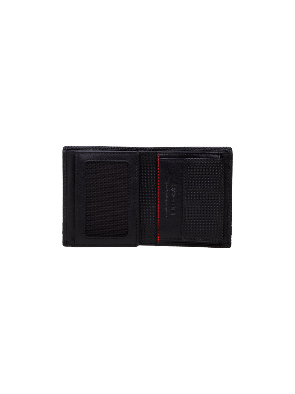 Valentini Perforierte 115 schwarze vertikale Brieftasche für Männer