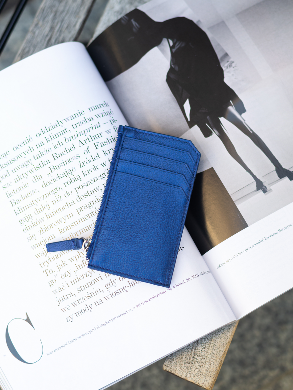 Valentini Metallic 101 blaues Karten- und Dokumentenetui