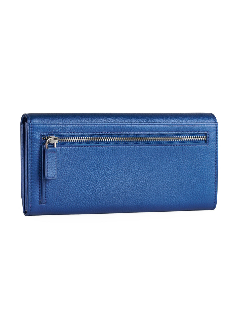 Valentini Damengeldbörse Metallic 277 blau