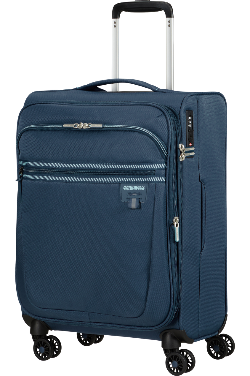 American Tourister Aerospin 55 cm Marineblauer übergroßer Kabinenkoffer