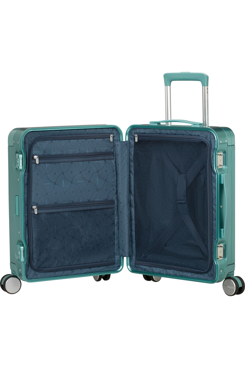 American Tourister Soundbox Alu 55cm türkis Kabinenkoffer
