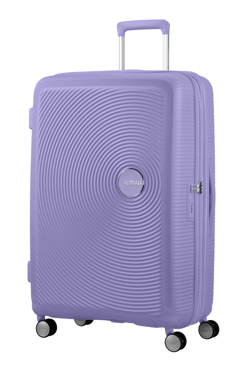 American Tourister Soundbox 77cm erweiterbarer lila Koffer
