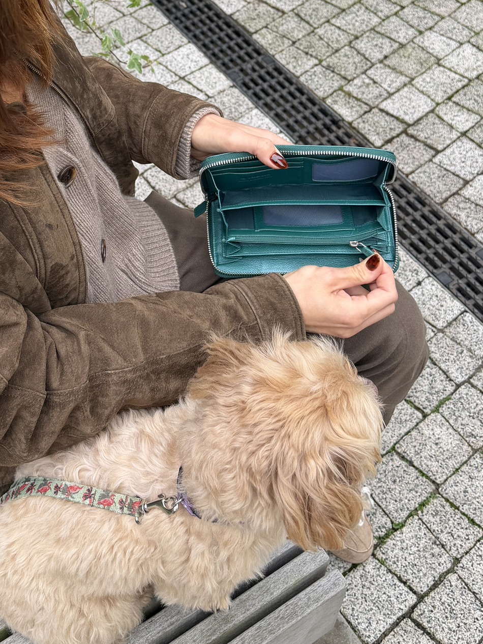 Valentini Damengeldbörse Metallic 820 grün