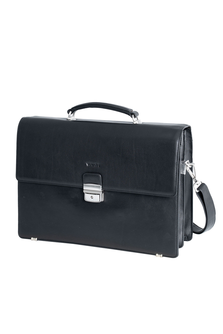 Valentini Ambassador 613 Aktentasche aus Leder, schwarz