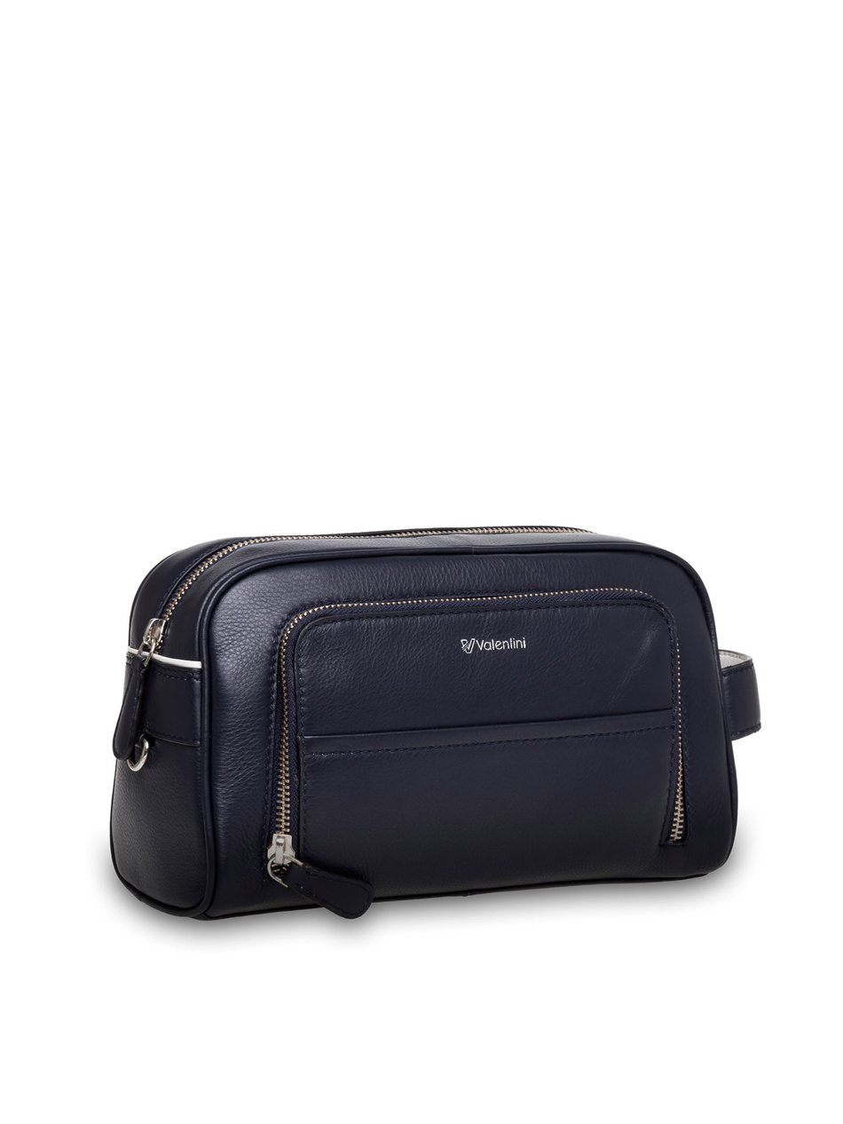 Valentini Piemonte 408 marineblaue Kosmetiktasche