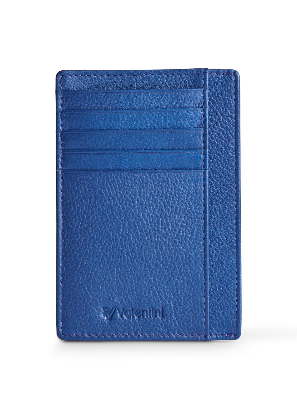 Etui na karty i dokumenty Valentini Metallic 321 niebieskie